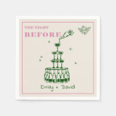 Hand zeichnet die Nacht vor der Hochzeit von Napki Serviette (Vorderseite)