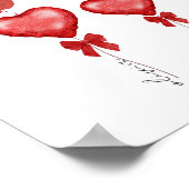Handabdruck-Muttertags-Andenken, Herz Muttertag Poster (Ecke)