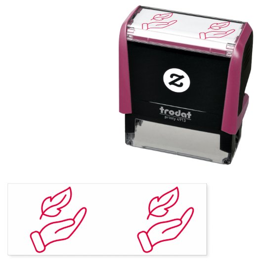 Handabfallfeder Permastempel (Beispiel)