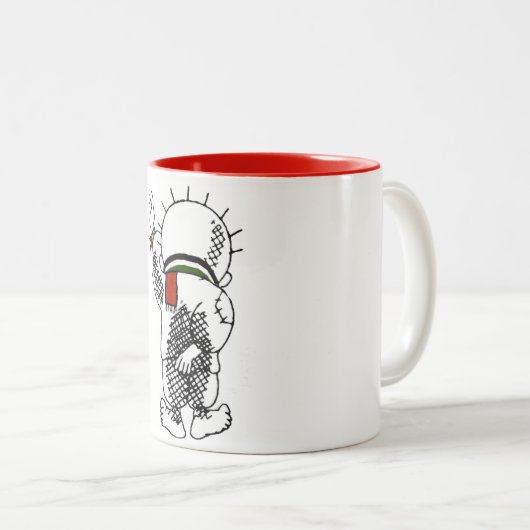 Handala (palästinensisches Kind) auf Tasse (VorderseiteRechts)