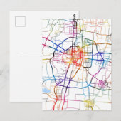 Handan China City Map Postkarte (Vorne/Hinten)