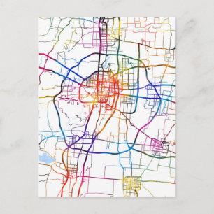 Handan China City Map Postkarte