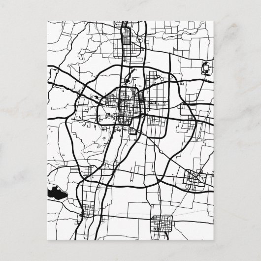 Handan China Stadtplan Postkarte (Vorderseite)