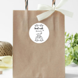 Handarbeit aus Ziegenmilch Runder Aufkleber