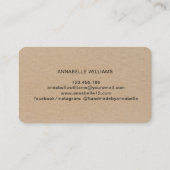 Handarbeit| Einfache Kraft - Textur Visitenkarte (Rückseite)