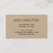 Handarbeit für kleine Unternehmen Visitenkarte (Rückseite)