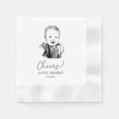 Handarbeit für kundenspezifisches Foto Zeichnend P Serviette (Vorderseite)