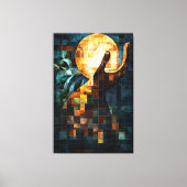 Handarbeit mit lichtgefestigten Glas-Surreal-Kunst Leinwanddruck (Vorderseite)