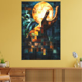 Handarbeit mit lichtgefestigten Glas-Surreal-Kunst Leinwanddruck (Insitu (Wohnzimmer))