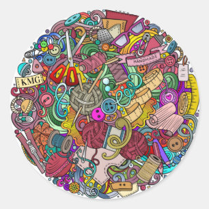 Handarbeit mit Liebe Aufkleber