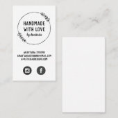 Handarbeit mit Liebe Doodle Wreath Craft Visitenkarte (Vorne/Hinten)