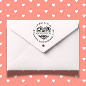 Handarbeit mit Liebe Foral Theme Permastempel