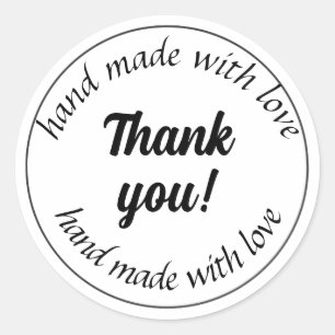 Handarbeit mit Liebe Runder Aufkleber
