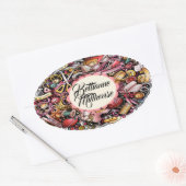 Handarbeit Nähsticker Ovaler Aufkleber (Umschlag)