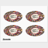 Handarbeit Nähsticker Ovaler Aufkleber (Blatt)