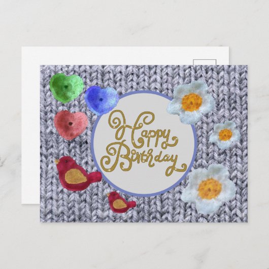 Handarbeiten Postkarte (Vorne/Hinten)