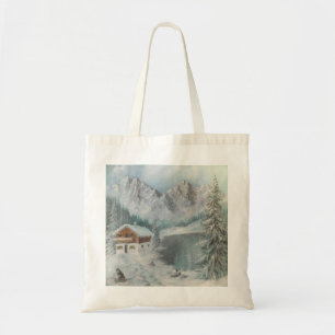 Handbag Ann Hayes Malerei Bayerischer Schneetraum Tragetasche