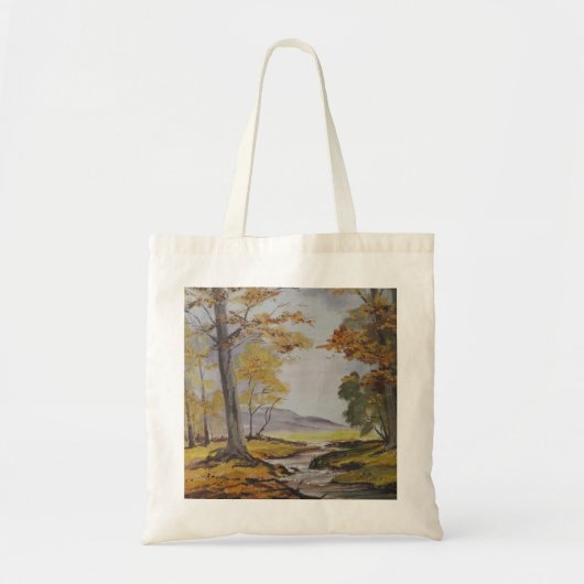 Handbag Ann Hayes Painting Forest Stream Tragetasche (Vorne)