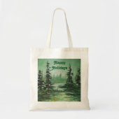 Handbag Ann Hayes Painting Green Forest Tragetasche (Vorne)