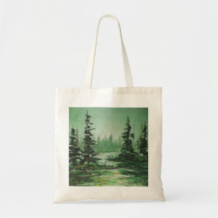 Handbag Ann Hayes Painting Green Forest Tragetasche
