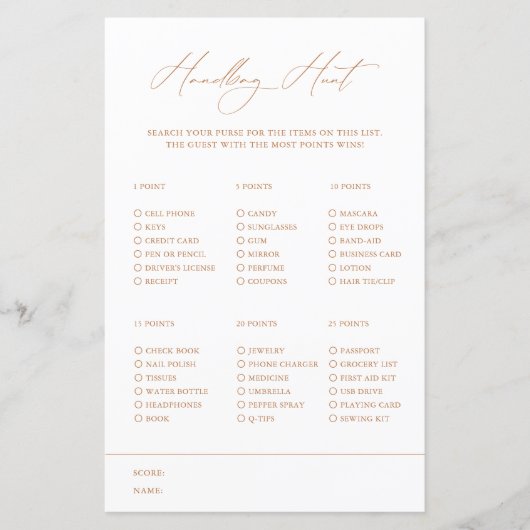 Handbag Jagd Elegantes White Brautparty Spiel (Vorderseite)