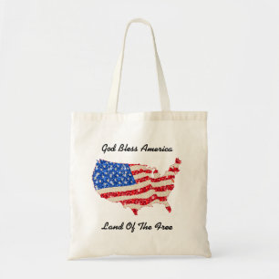 Handbag USA Flagge Gott segne Amerika Tragetasche