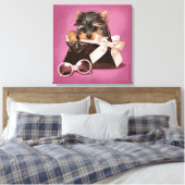Handbag Yorkie Leinwanddruck (Insitu (Schlafzimmer))