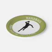 HANDBALER SPIELER PAPPTELLER (Schrägansicht)