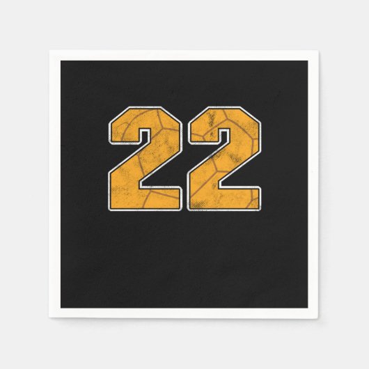 Handball 22. Geburtstagsfeier Sportgeschenk Serviette (Vorderseite)