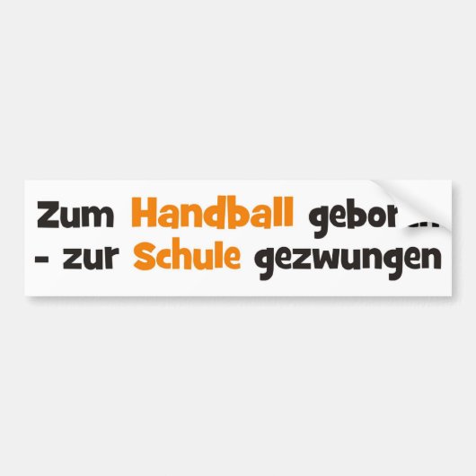 Handball Autoaufkleber (Vorne)