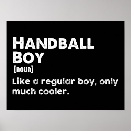 Handball Boy Definition Funny Handball Player Poster (Vorne)