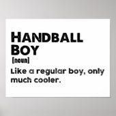 Handball Boy Definition Funny Handball Player Poster (Vorne)