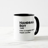 Handball Boy Definition Funny Handball Player Tasse (VorderseiteRechts)