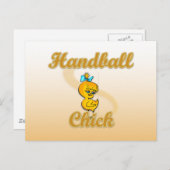 Handball Chick Postkarte (Vorne/Hinten)