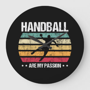 Handball Circle Runner Are my Passion Retro Gift Große Wanduhr