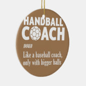 Handball Coach Handball Spieler Sportspiel Keramik Ornament (Rechts)