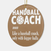 Handball Coach Handball Spieler Sportspiel Keramik Ornament (Links)