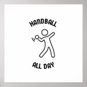 Handball den ganzen Tag Poster (Vorne)