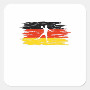 Handball - Deutschland Turnier Shirt Quadratischer Aufkleber