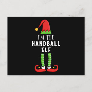 Handball Elf Weihnachtsmatte Familiengeschenk Postkarte