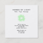 *~* Handball-Energie + Lichter Reiki Heilen Quadratische Visitenkarte (Rückseite)