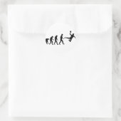 Handball-Evolution Runder Aufkleber (Tasche)
