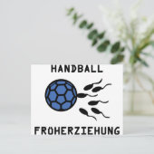 Handball-Früherziehung-Symbol Postkarte (Stehend Vorderseite)