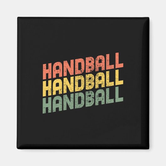 Handball-Geschenk Vintager Stil Magnet (Vorne)
