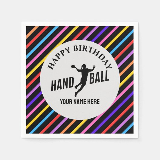 Handball Girl Birthday, Handball Player Gift Serviette (Vorderseite)