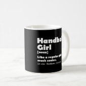 Handball Girl Funny Dictionary Definition Kaffeetasse (VorderseiteRechts)