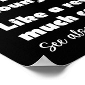 Handball Girl Funny Dictionary Definition Poster (Ecke)