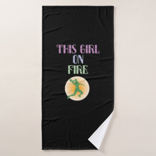 Handball "Girl On Fire" Badehandtuch