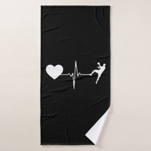 Handball Handball Handball Player Heartbeat Badehandtuch