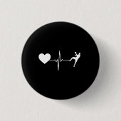 Handball Handball Handball Player Heartbeat Button (Vorderseite)